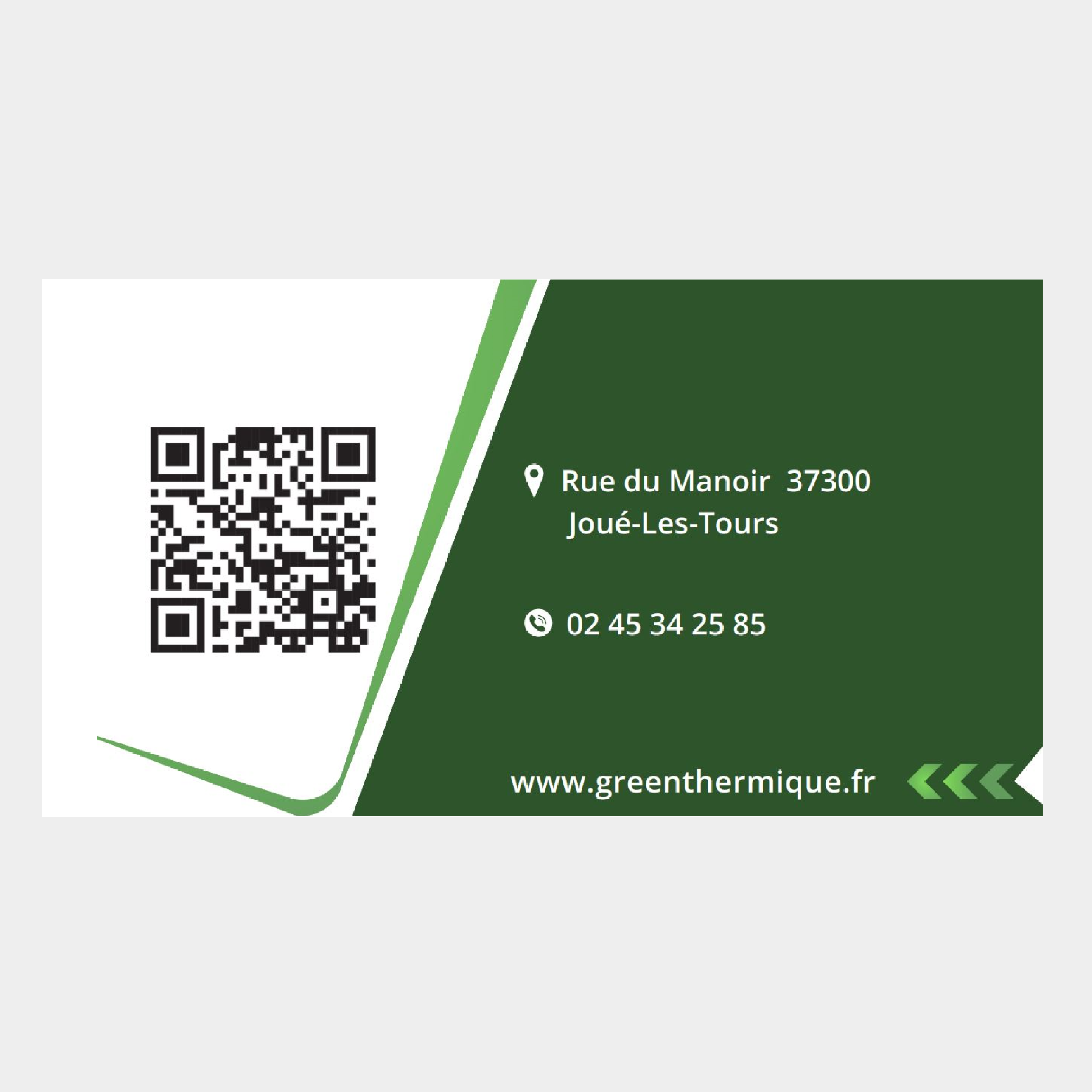 Green Thermique Business card back face